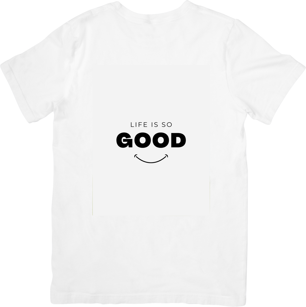 Life Is So Good Smiley Face T-Shirt | Minimalist Positive Aesthetic Typography Graphic Tee
