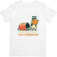 Thumbnail for Some Call It Mess I Call It Modern Art Raccoon T-Shirt | Funny Retro Artist Animal Graphic Tee