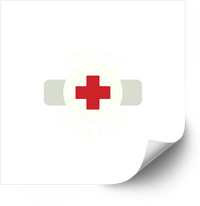 Thumbnail for Red Cross Bandage First Aid Sticker | Minimalist Medical Healthcare Vinyl Decal