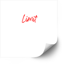 Thumbnail for Limit Script Word Sticker | Bold Red Minimalist Motivational Quote Vinyl Decal