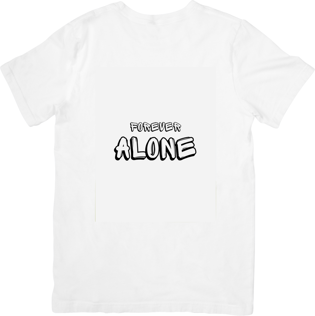 Forever Alone Graffiti Bubble Letter T-Shirt | Funny Bold Street Art Graphic Tee