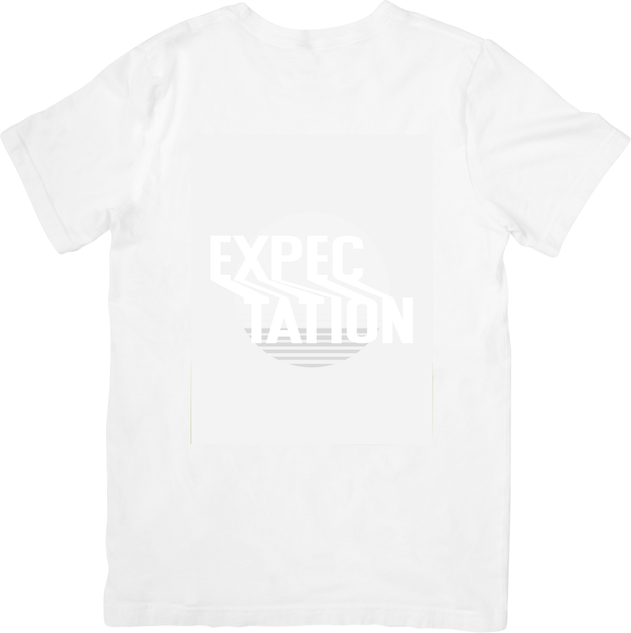 Expectation Bold Fade Typography T-Shirt | Minimalist Aesthetic Motivational Graphic Tee