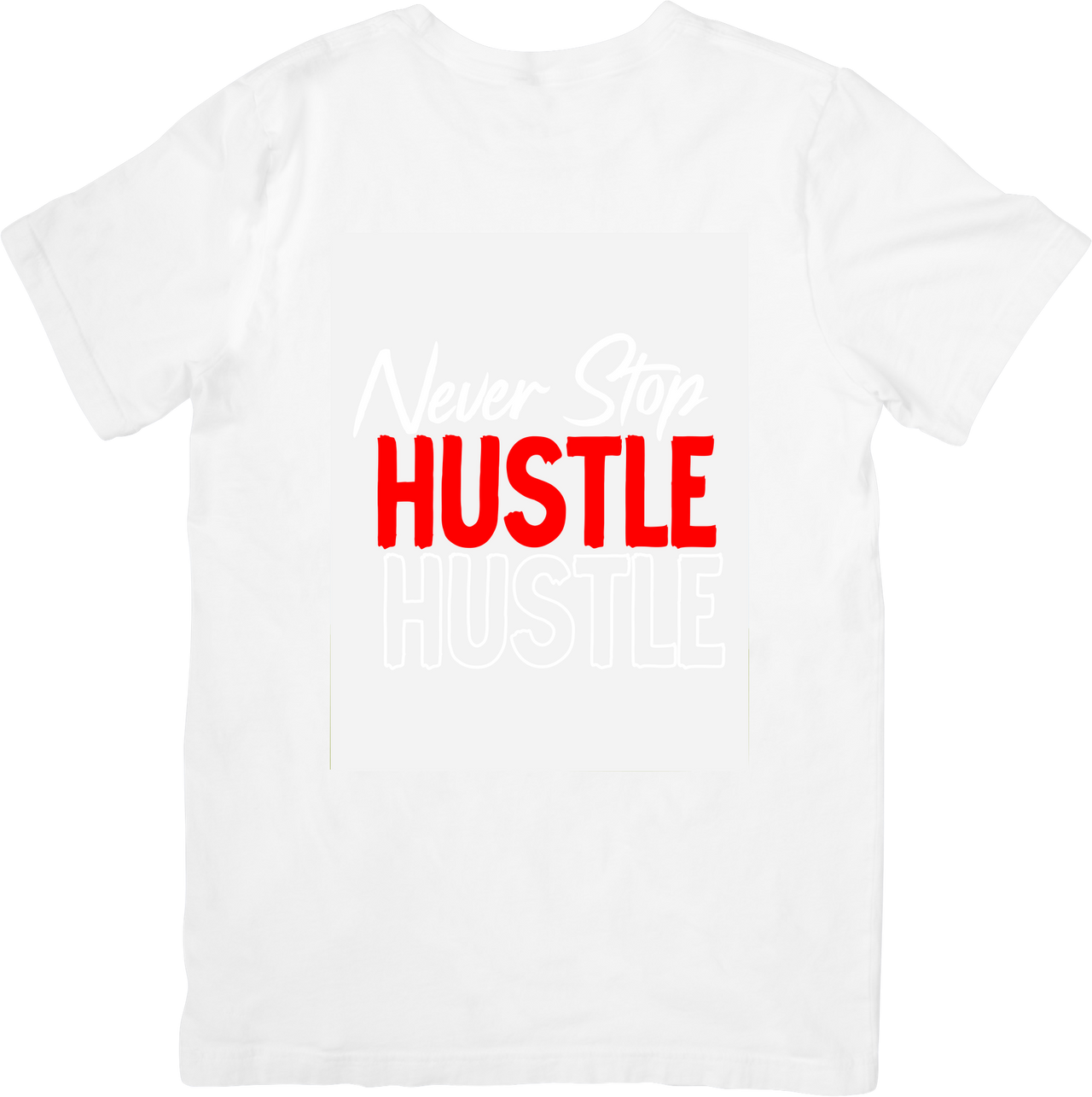 Never Stop Hustle Bold Typography T-Shirt | Motivational Retro Entrepreneur Graphic Tee